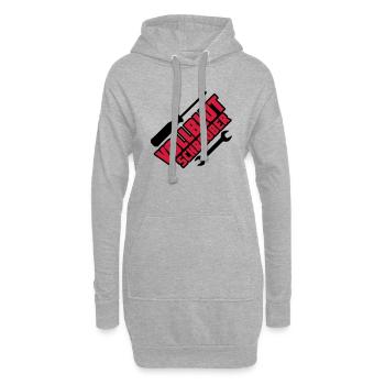 Vollblutschrauber - Hoodie-Kleid - Grau meliert - Vorne