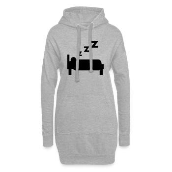 schlafen - Hoodie-Kleid - Grau meliert - Vorne
