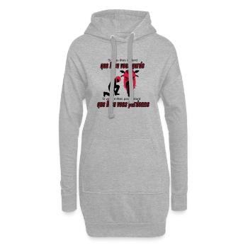 Que Dieu vous pardonne - Sweat-shirt à capuche long Femme - gris chiné - Devant