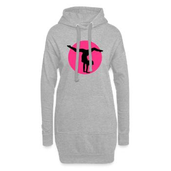 bodenturnen_f2 - Hoodie Dress - heather grey - Front