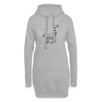 Lemur Katta - Hoodie-Kleid - Grau meliert - Vorne