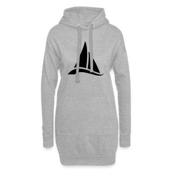 Segeln, Segelschiff, Boot, Segler, Segelschiff - Hoodie-Kleid - Grau meliert - Vorne