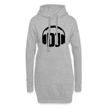 Casque - Sweat-shirt à capuche long Femme - gris chiné - Devant