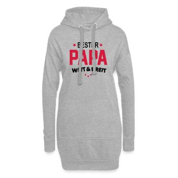 besterpapa - Hoodie-Kleid - Grau meliert - Vorne