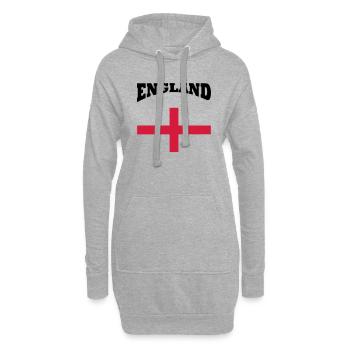 England + cross - Hoodie-Kleid - Grau meliert - Vorne