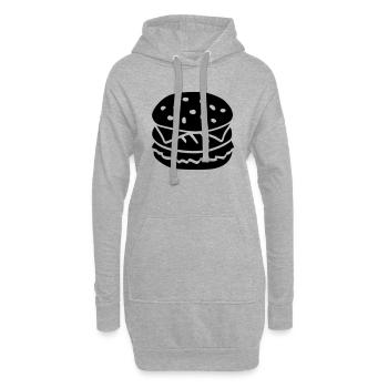 Burger - Sweat-shirt à capuche long Femme - gris chiné - Devant