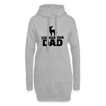 Chihuahua Dad - Sweat-shirt à capuche long Femme - gris chiné - Devant