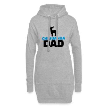 Chihuahua Dad - Sweat-shirt à capuche long Femme - gris chiné - Devant