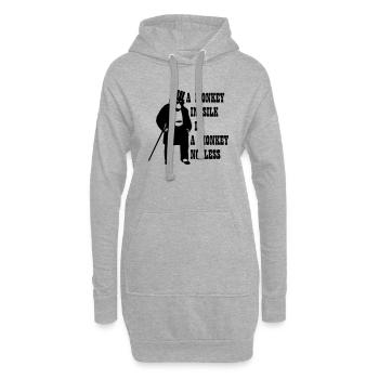 A Monkey In Silk Is A Monkey No Less - Hoodie-Kleid - Grau meliert - Vorne