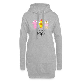Ihr esst was?! - Hoodie-Kleid - Grau meliert - Vorne
