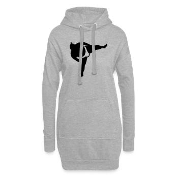 Sumo - Hoodie-Kleid - Grau meliert - Vorne