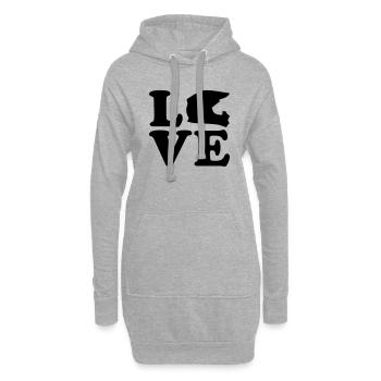 Motocross - Hoodie-Kleid - Grau meliert - Vorne