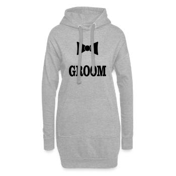 groom bowtie - Hoodie-Kleid - Grau meliert - Vorne