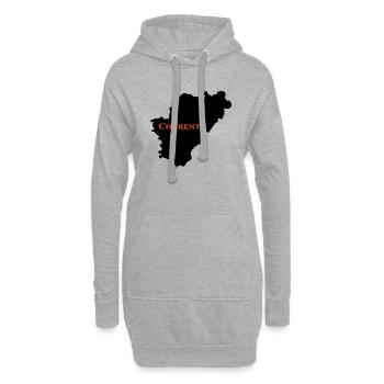 charente - Sweat-shirt à capuche long Femme - gris chiné - Devant