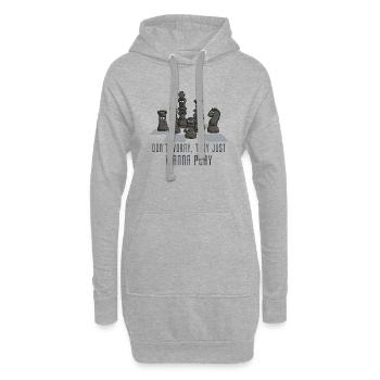 chess_just_wanna_play_122016 - Hoodie-Kleid - Grau meliert - Vorne