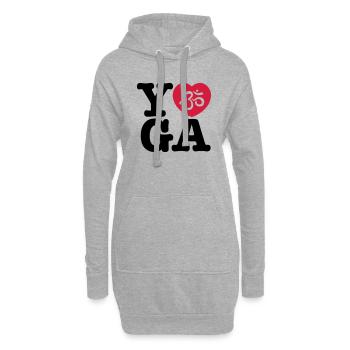 yoga - Hoodie-Kleid - Grau meliert - Vorne
