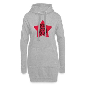 Robotik / Roboter / Robot / Robotics - Hoodie-Kleid - Grau meliert - Vorne