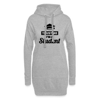 Student - Sweat-shirt à capuche long Femme - gris chiné - Devant