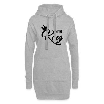 I'm the King - Sweat-shirt à capuche long Femme - gris chiné - Devant