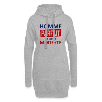 homme parfait et super modeste - Hoodie-Kleid - Grau meliert - Vorne