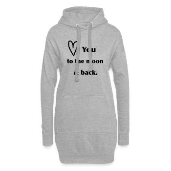 Love you - Hoodie-Kleid - Grau meliert - Vorne