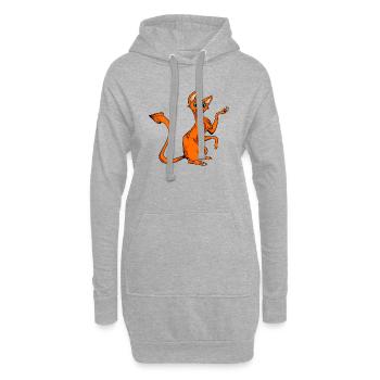 Lustige Katzen 3 - Hoodie-Kleid - Grau meliert - Vorne