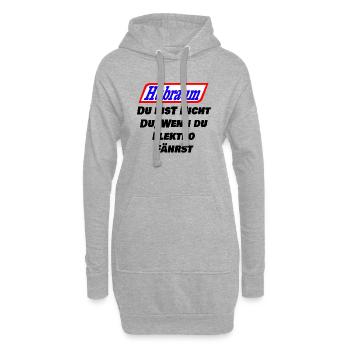 Hubraum Statt Wohnraum - Hoodie-Kleid - Grau meliert - Vorne