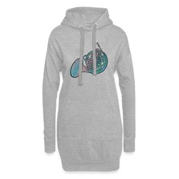Waldhorn - Hoodie-Kleid - Grau meliert - Vorne