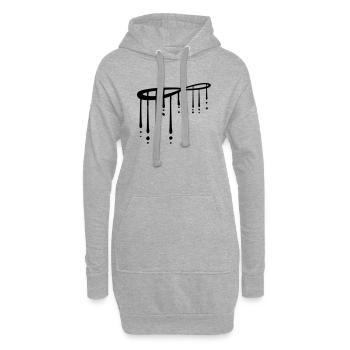 Infinite Time Drops - Hoodie Dress - heather grey - Front