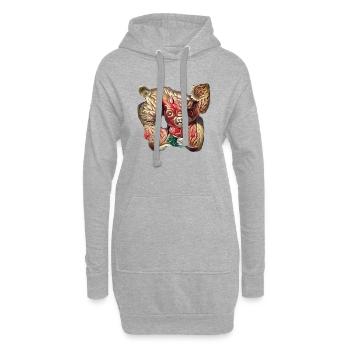 Oni Teddy Bär - Hoodie-Kleid - Grau meliert - Vorne