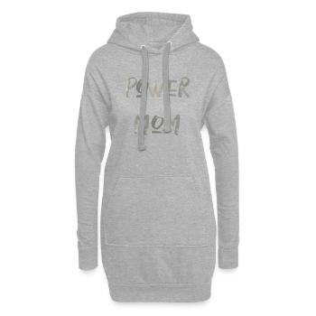 pouvoir maman maman mère enfants parents police - Sweat-shirt à capuche long Femme - gris chiné - Devant