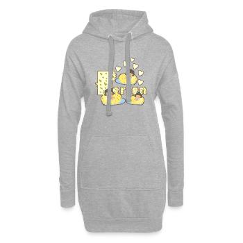 Vacances - Sweat-shirt à capuche long Femme - gris chiné - Devant