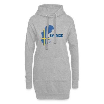 Sverige Schweden - Hoodie-Kleid - Grau meliert - Vorne