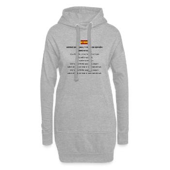 Himno nacional y real de España Marcha Real - Sweat-shirt à capuche long Femme - gris chiné - Devant