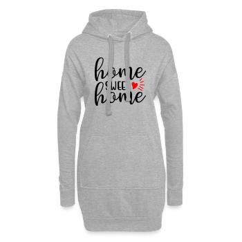 Home sweet home - Sweat-shirt à capuche long Femme - gris chiné - Devant