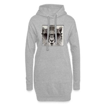 Écureuil Lunettes de soleil Animal Mignon Drôle Cool 10 - Sweat-shirt à capuche long Femme - gris chiné - Devant
