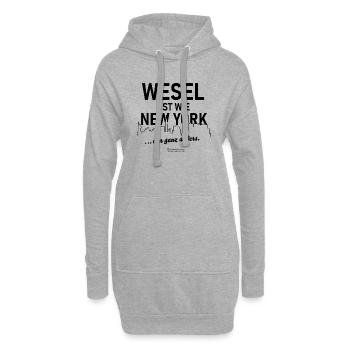 Wesel ist wie New York - Hoodie-Kleid - Grau meliert - Vorne