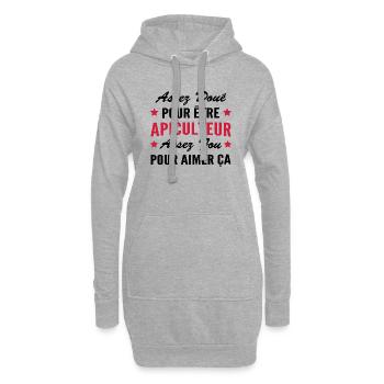 doué pour être apiculteur / humour apiculteur - Sweat-shirt à capuche long Femme - gris chiné - Devant