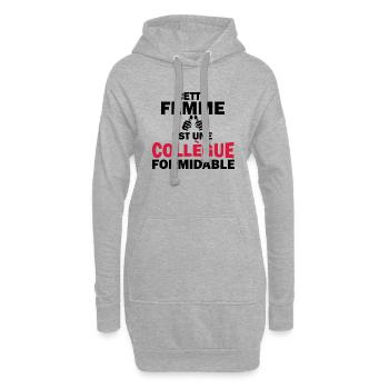 Cette femme est une collègue formidable - Sweat-shirt à capuche long Femme - gris chiné - Devant