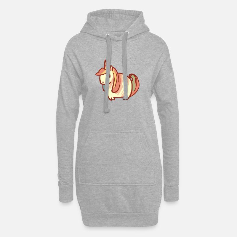 Einhorn Süß - Hoodie-Kleid - Grau meliert