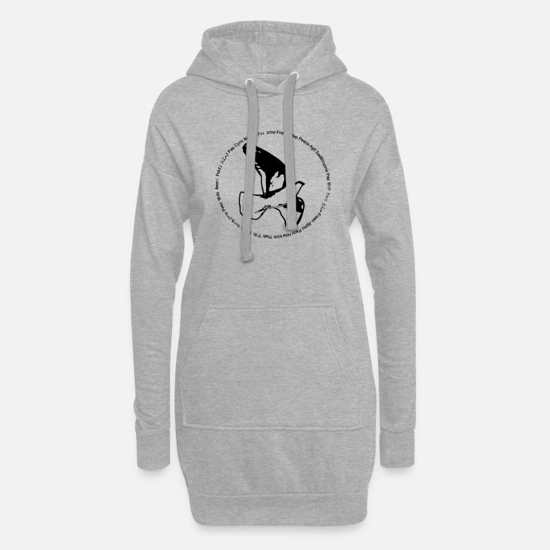 Friede - Hoodie-Kleid - Grau meliert