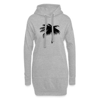 Tropisches Strand Paradies Palmen Sonne Vektor 4 - Hoodie-Kleid - Grau meliert - Vorne