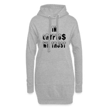 Bitcoin Trading Crypto Aktien - Hoodie-Kleid - Grau meliert - Vorne