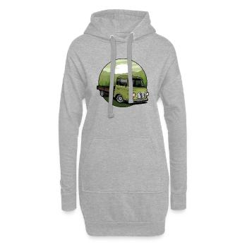 Voiture classique allemande // Illustration // Barkas - Sweat-shirt à capuche long Femme - gris chiné - Devant