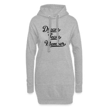 Dream Team Member - Hoodie-Kleid - Grau meliert - Vorne