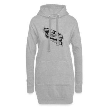 Boot - Hoodie-Kleid - Grau meliert - Vorne