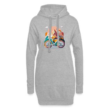 VTT - Sweat-shirt à capuche long Femme - gris chiné - Devant