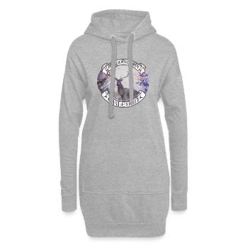 La randonnée, c’est l’expérience - Sweat-shirt à capuche long Femme - gris chiné - Devant