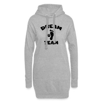 Lustiges Hunde Bild Haustier Hundeliebhaber - Hoodie-Kleid - Grau meliert - Vorne