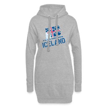 Iceland fox - Hoodie-Kleid - Grau meliert - Vorne